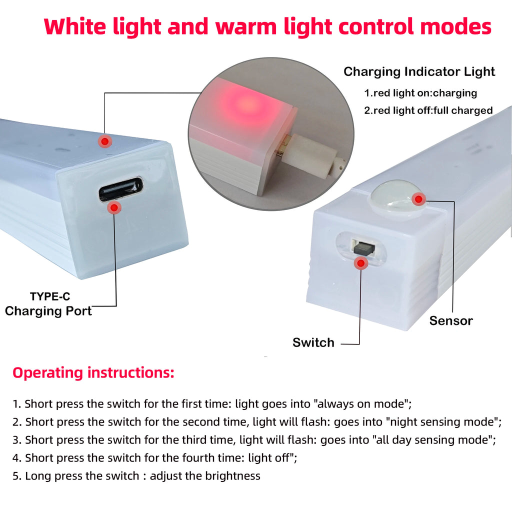 Rechargeable Motion Sensor LED Light Wireless Closet & Cabinet Light