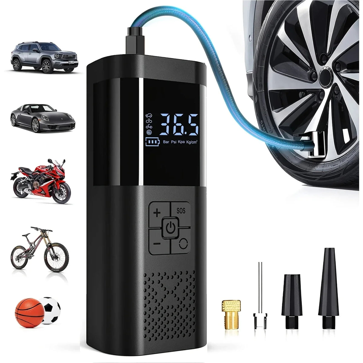 150 PSI Cordless Portable Tire Inflator-Digital Air Compressor