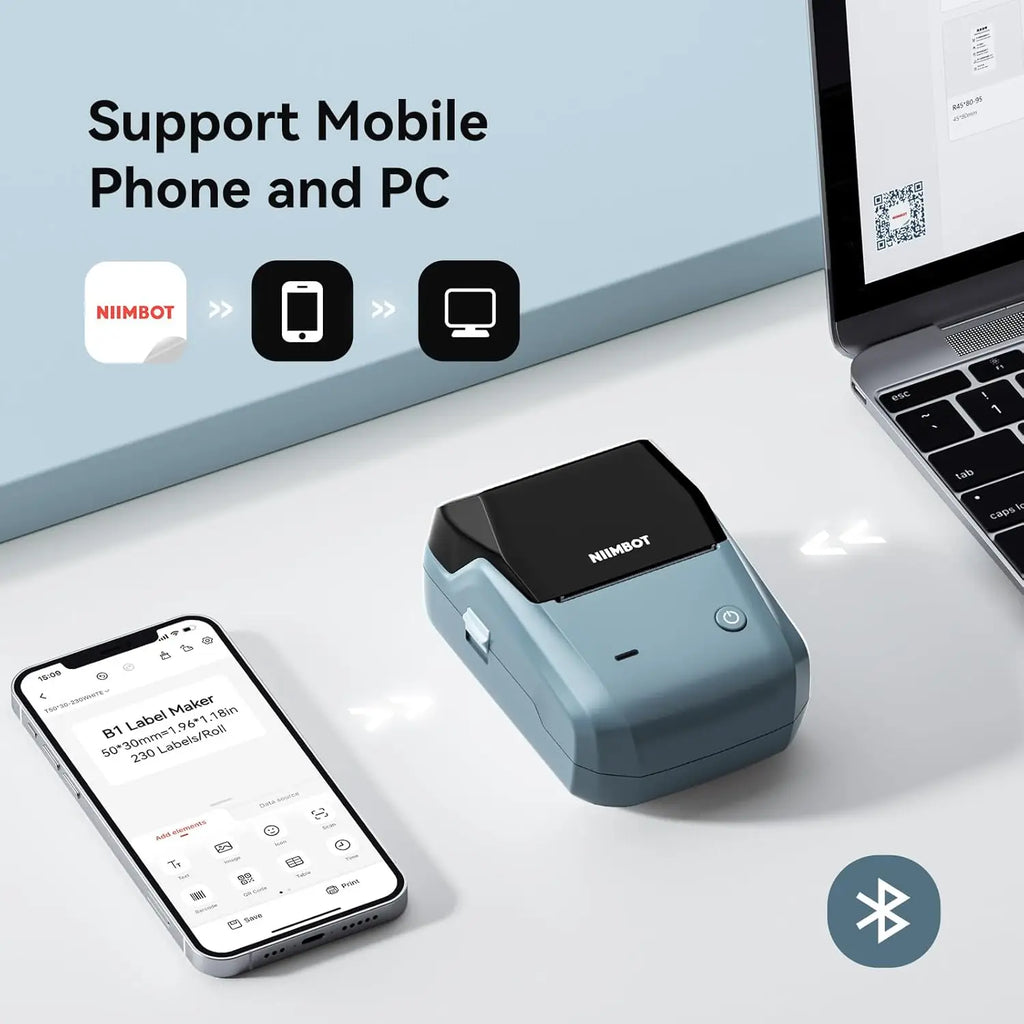 Smart Bluetooth Portable Label Maker- Wireless Mini Printer