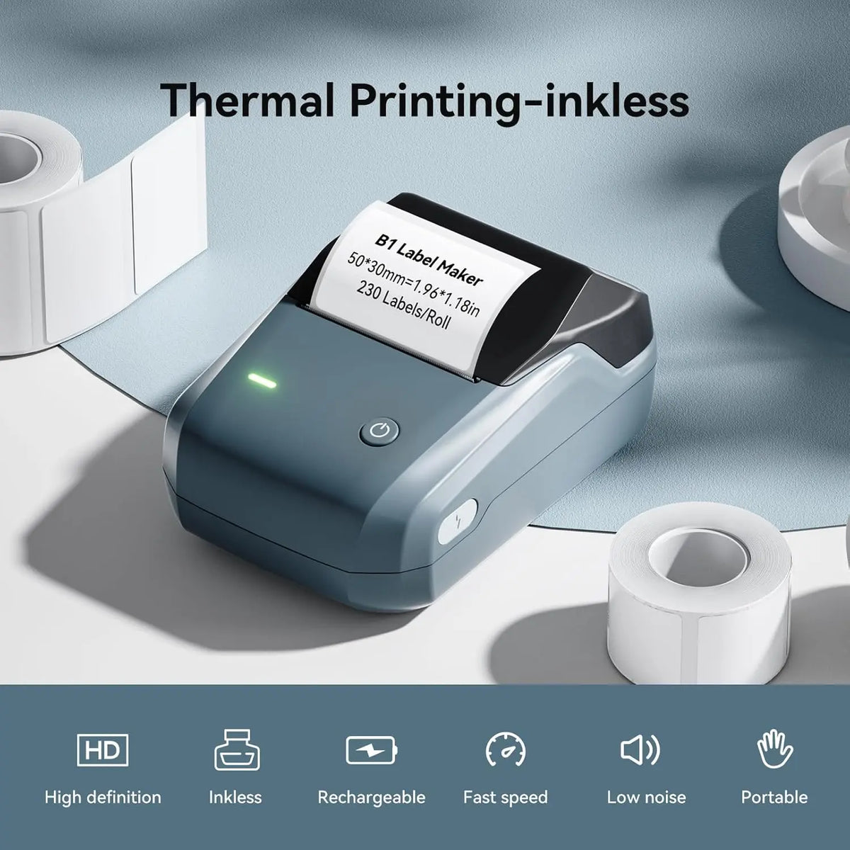 Smart Bluetooth Portable Label Maker- Wireless Mini Printer