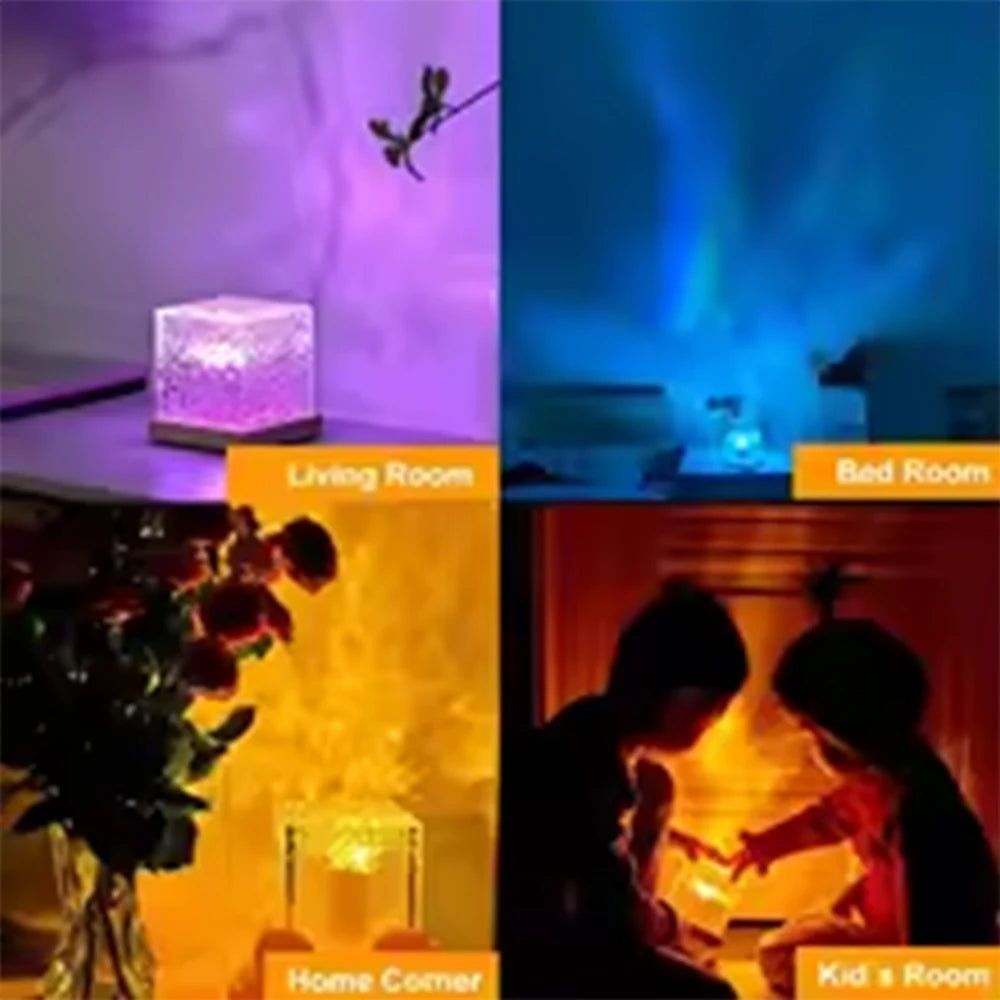 AuroraGlow RGB Ocean Wave Projector Lamp