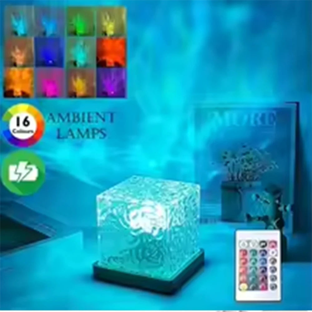 AuroraGlow RGB Ocean Wave Projector Lamp